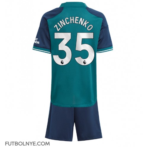 Camiseta Arsenal Oleksandr Zinchenko #35 Tercera Equipación para niños 2023-24 manga corta (+ pantalones cortos)
